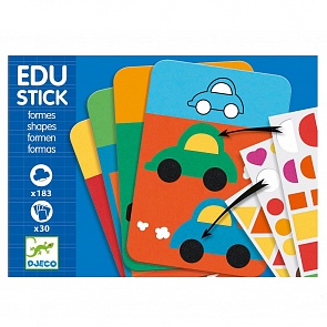 Обучающие наклейки – Формы, 183 стикера (Djeco, 08377k)